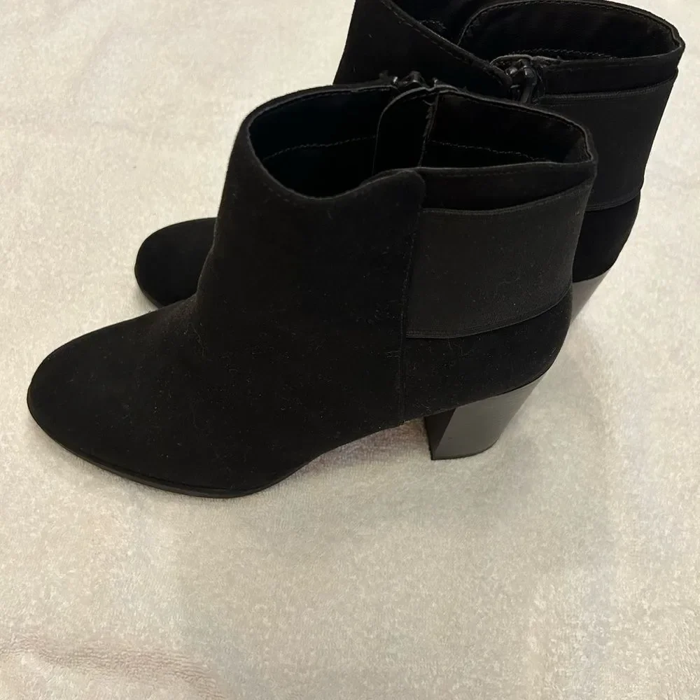 a new day Black Ankle Booties with Block Heel